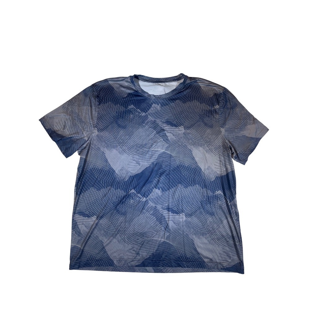 Old Navy Active CloudMotion Mens XL Blue Abstract Mountain Print Athletic Shirt